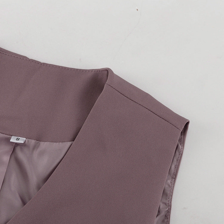 Vest Jacket Hip Skirt Set Office Two Piece