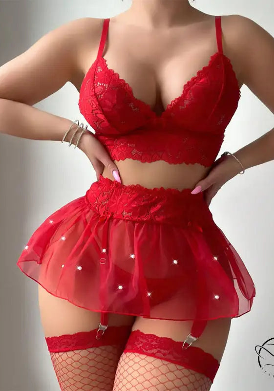 Three piece set product with content restriction notice