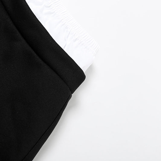 Black fabric garment of a Casual High Waist Skirt Suit, perfect for modern fashion ملابس