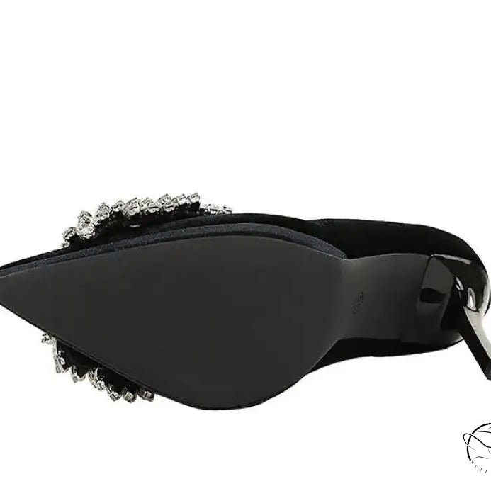 Rhinestone Bow Stiletto Waterproof High Heel