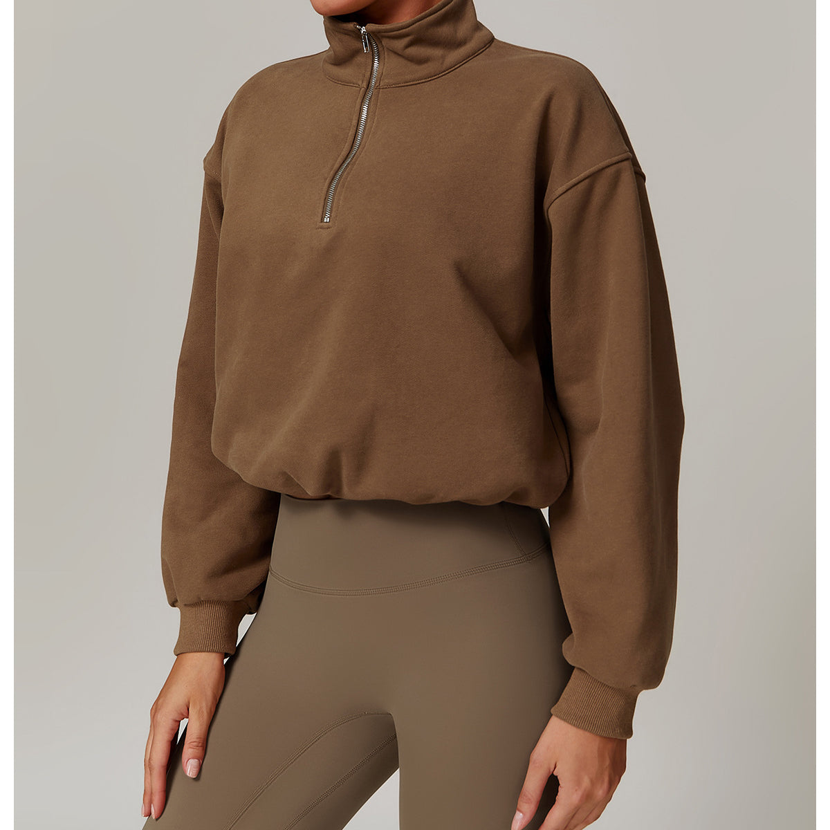 Casual Loose Sweatshirt Warm Running Fitness Top