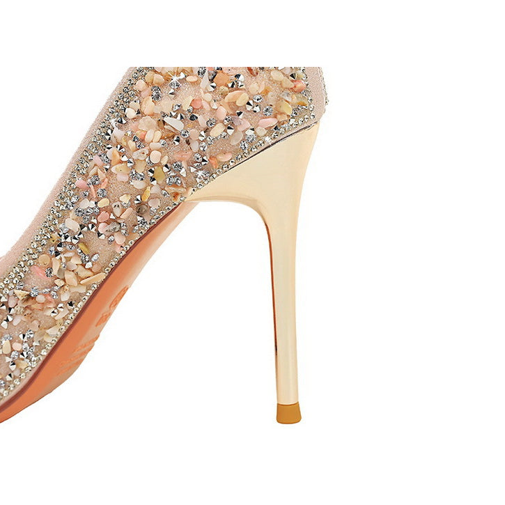 Stiletto Rhinestone High Heels