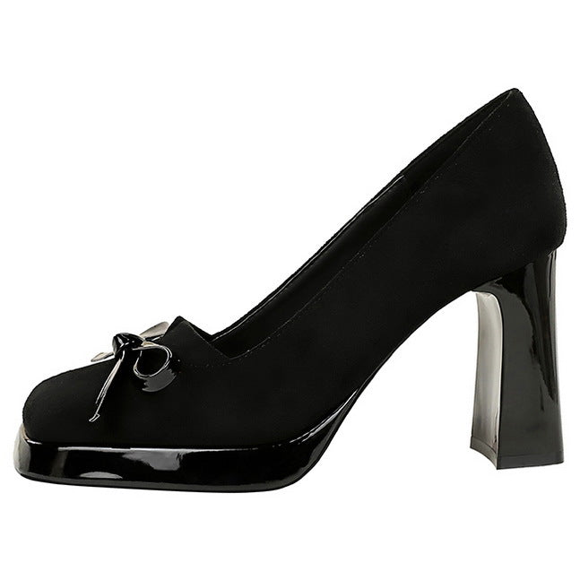 Bow Decorative Shallow Mouth Super High Heel