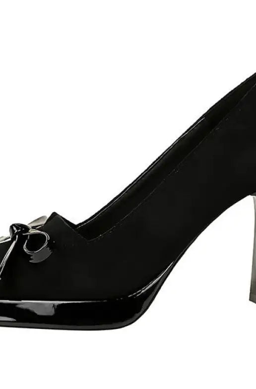 Bow Decorative Shallow Mouth Super High Heel