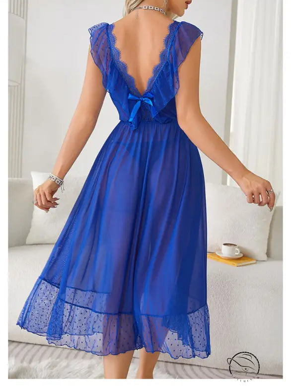 Elegantpolka Dot Nightdress