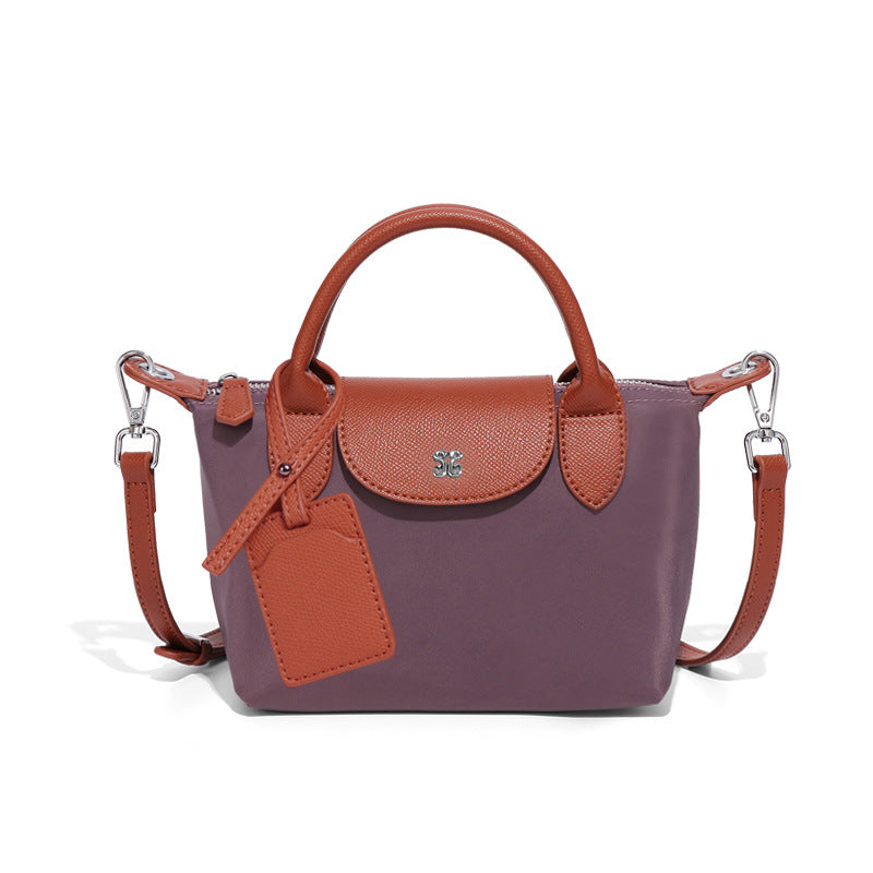 Mini All Match Shoulder Bag in purple and brown, perfect for fashion enthusiasts and ملابس