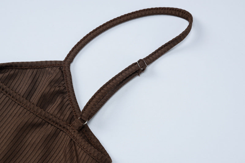 Summer Lace Up Slim Jumpsuit