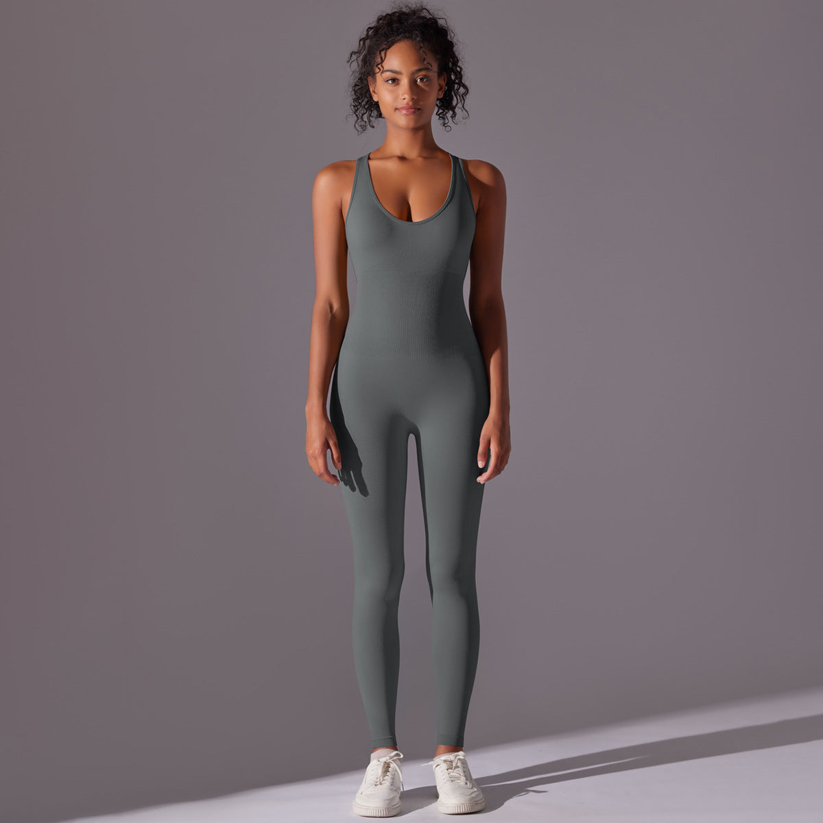 Spring Gym Seamless Shaping Yoga Jumpsuit Integrated Belly Contracting Close Fitting Sports Back one Piece