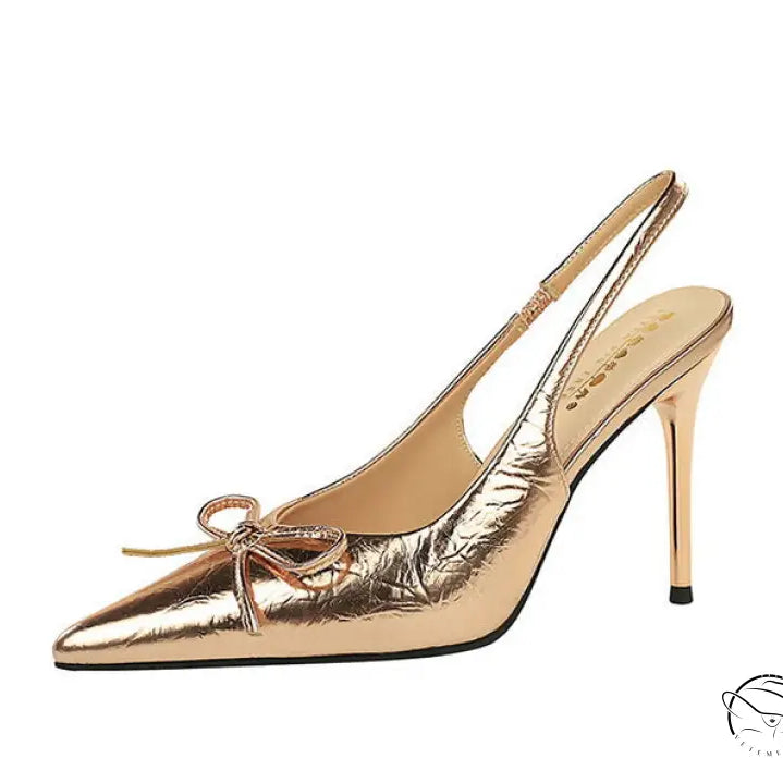 Cocktail Low Cut Back Strap High Heel