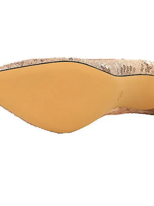 Shallow Mouth Sequin Fashionable Elegant High Heel