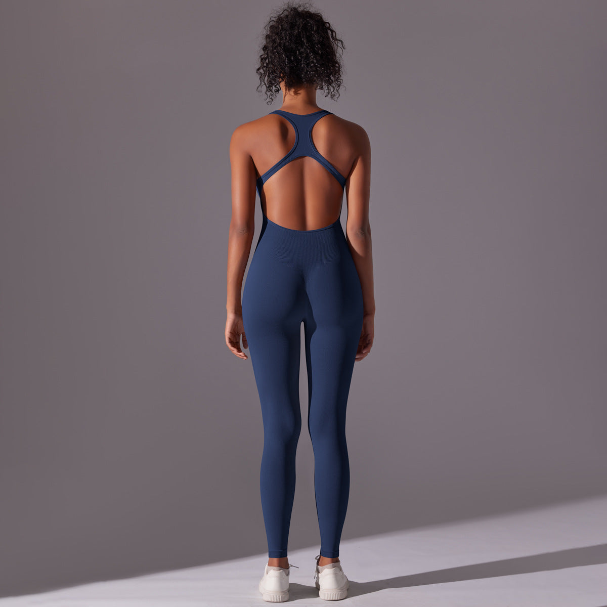 Spring Gym Seamless Shaping Yoga Jumpsuit Integrated Belly Contracting Close Fitting Sports Back one Piece