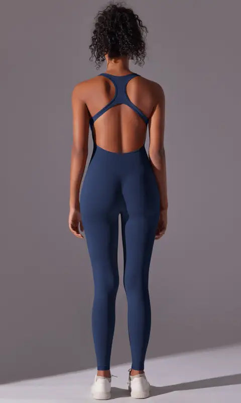 Spring Gym Seamless Shaping Yoga Jumpsuit Integrated Belly Contracting Close Fitting Sports Back one Piece