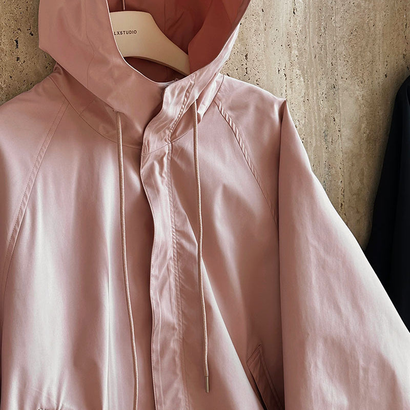Pink hooded jacket from Super Elegant Hooded Jacket collection, stylish langry fashion ملابس