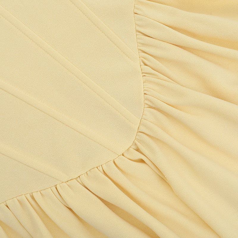 Elegant langry fashion cream bed skirt with ruffled edge