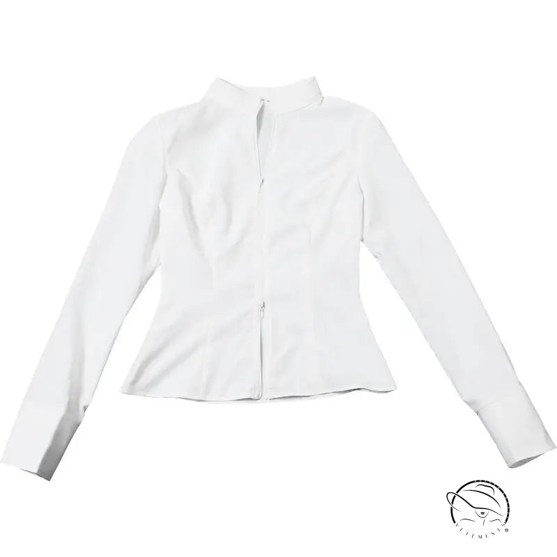 Summer Women Clothing Casual Trend Long Sleeve Zipper Waist Controlled Top Short Skirt Two Piece Set