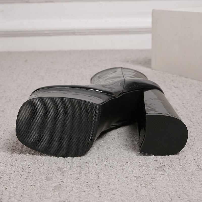 Waterproof Platform High Heel Boots