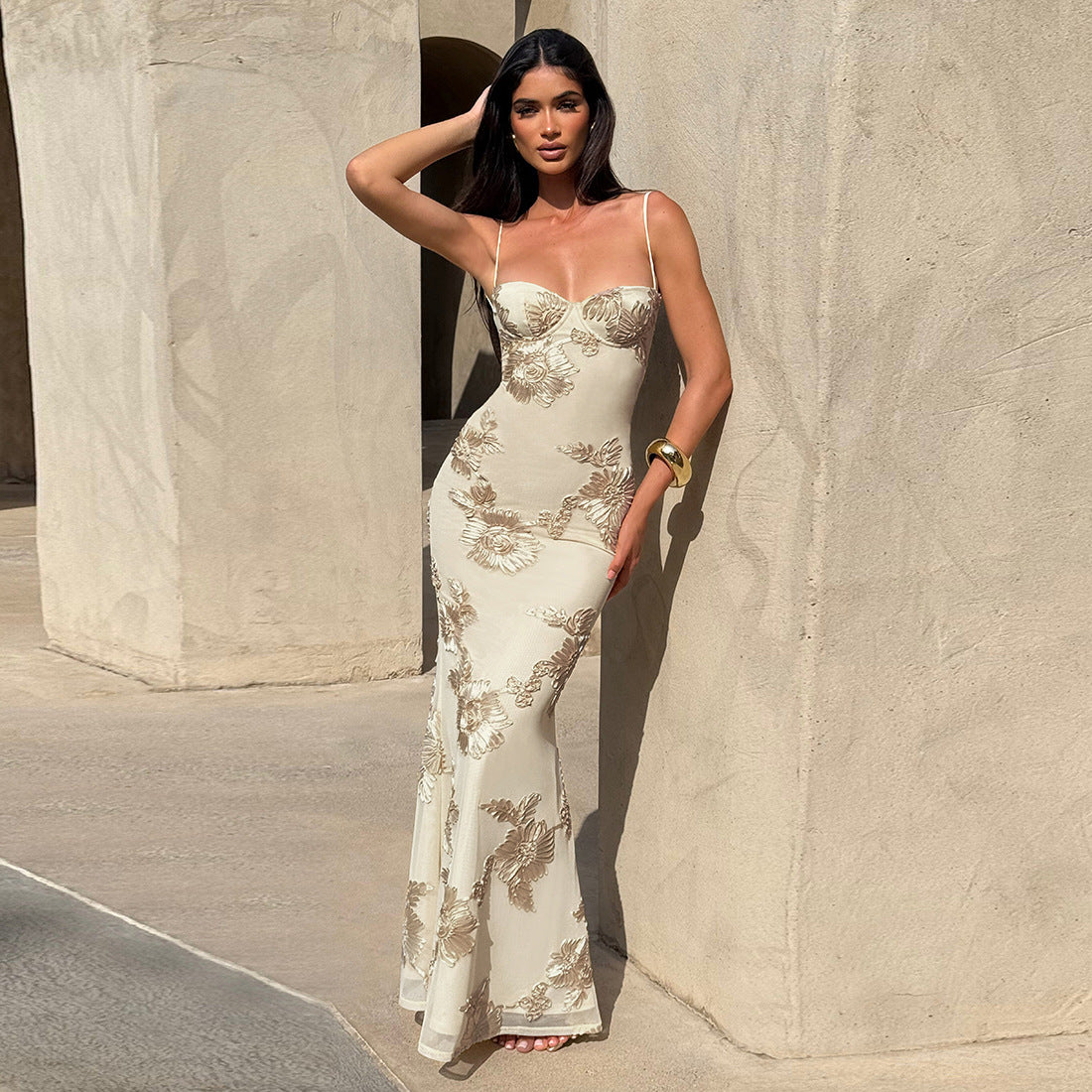 Elegant Slim Fit Slimming Maxi Dress