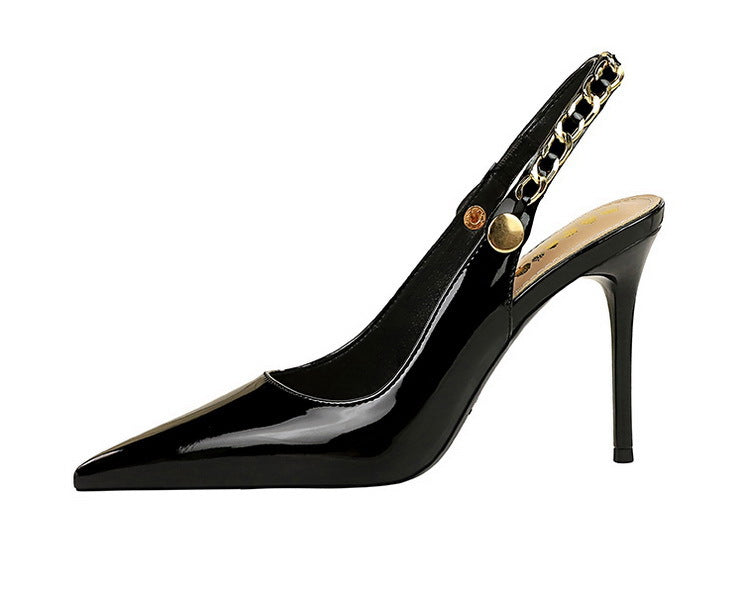 Wind Back Empty Shoes Cocktail High Heels