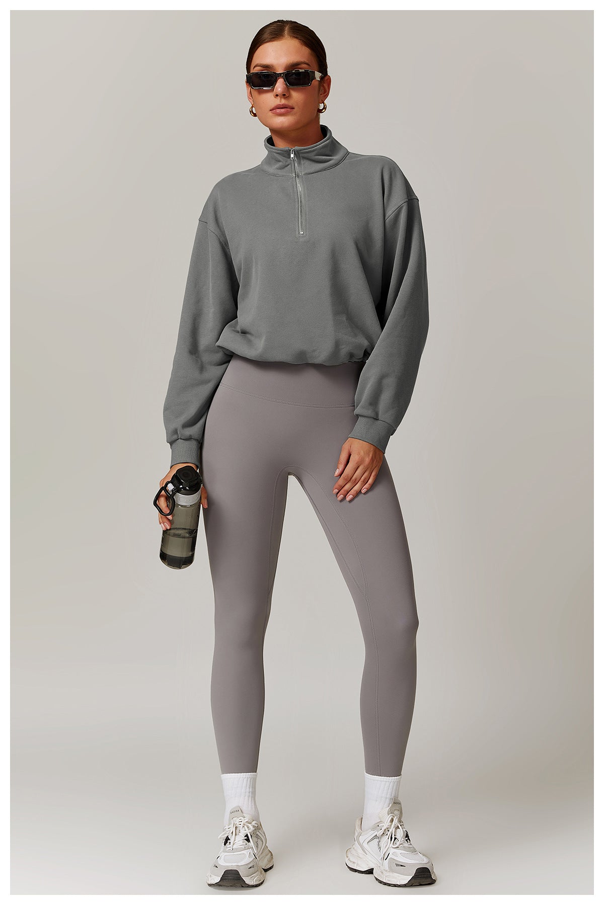 Casual Loose Sweatshirt Warm Running Fitness Top