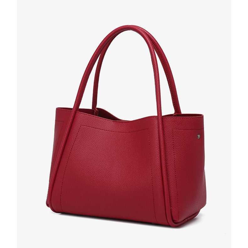 Soft Leather Large Capacity High Grade Handbag