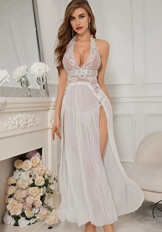 Gorgoues High Slit Lingerie Set