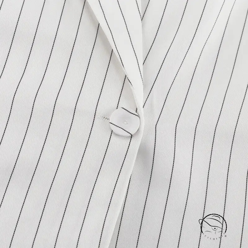 Elegant Striped Top Wide Leg Pants Office Two Piece Sets