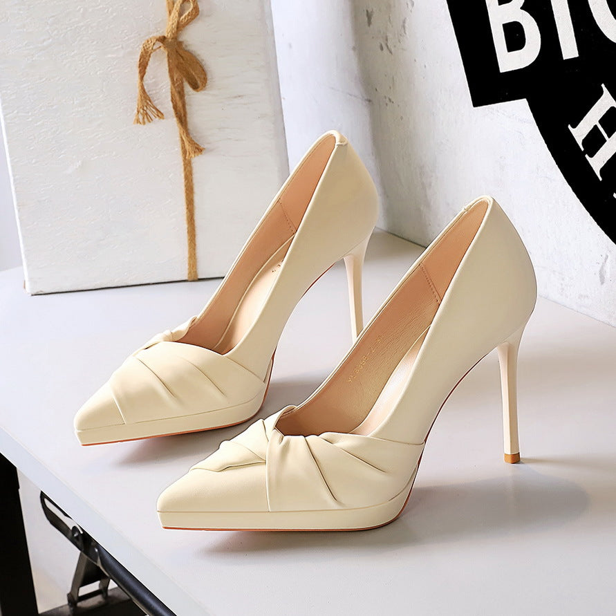 Party Pointed Toe Waterproof Platform High Heels