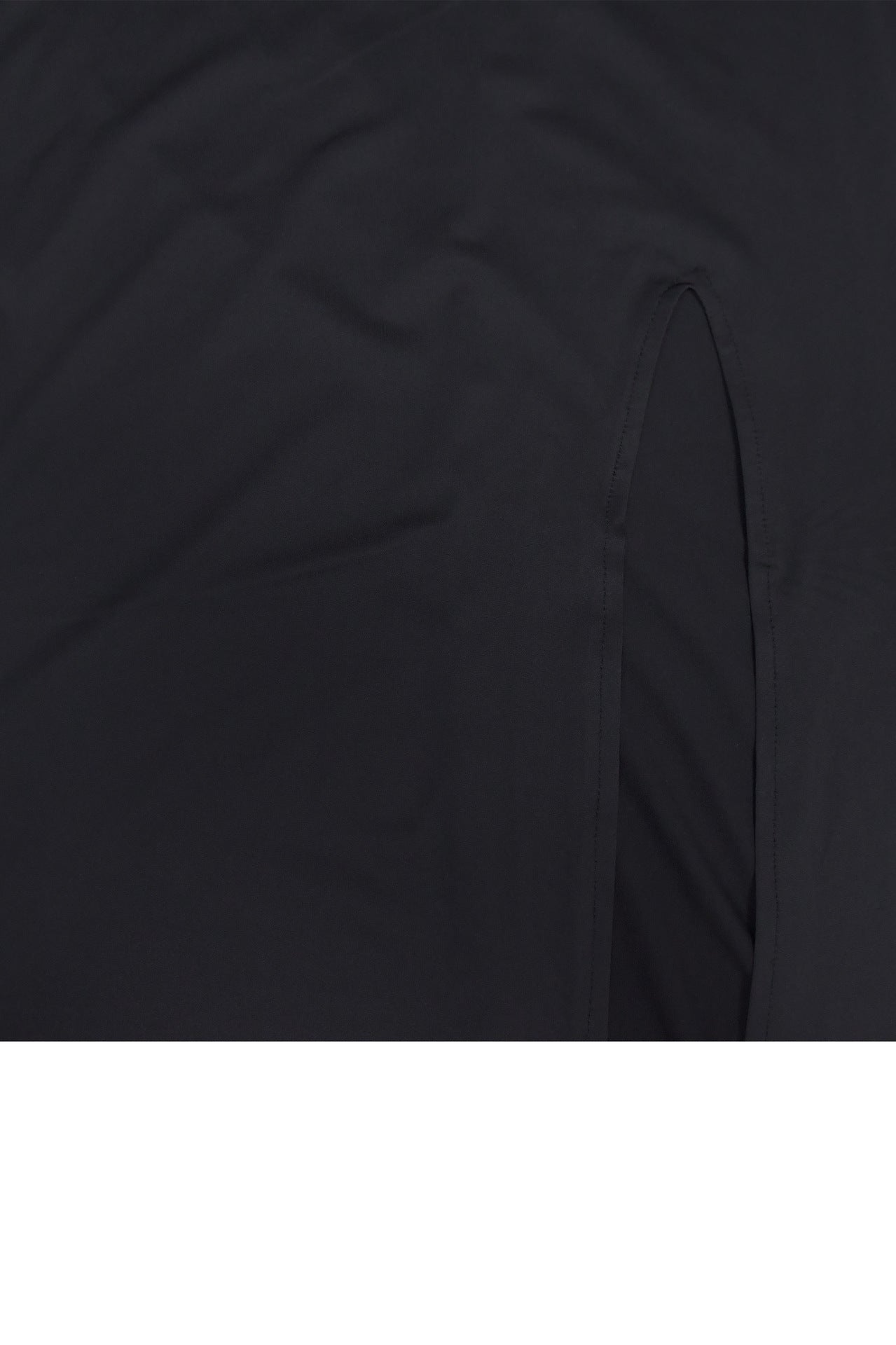 Elegant black maxi dress with a stylish slit, perfect for any fashion occasion