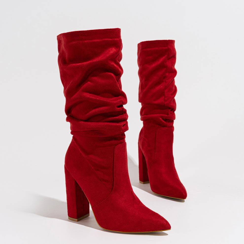 Winter Fashionable Chunky High Heel Boots