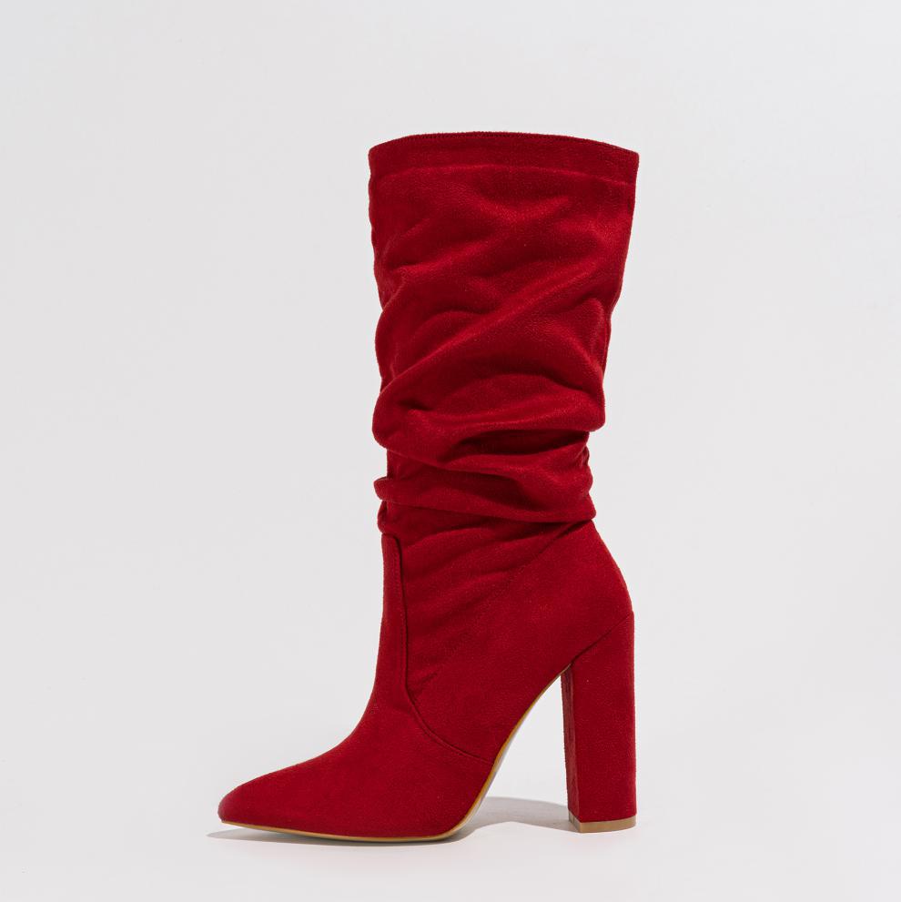 Winter Fashionable Chunky High Heel Boots