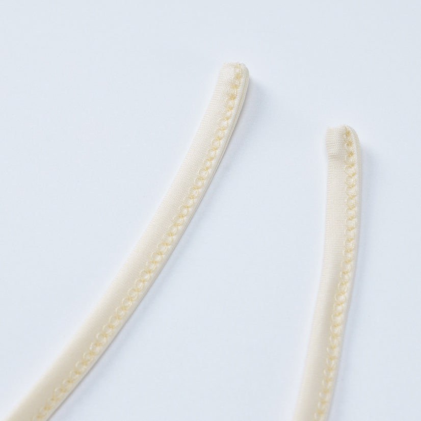 Off-white braided headband for Bow Drawstring Long Sleeve Autumn Lace Backless Set