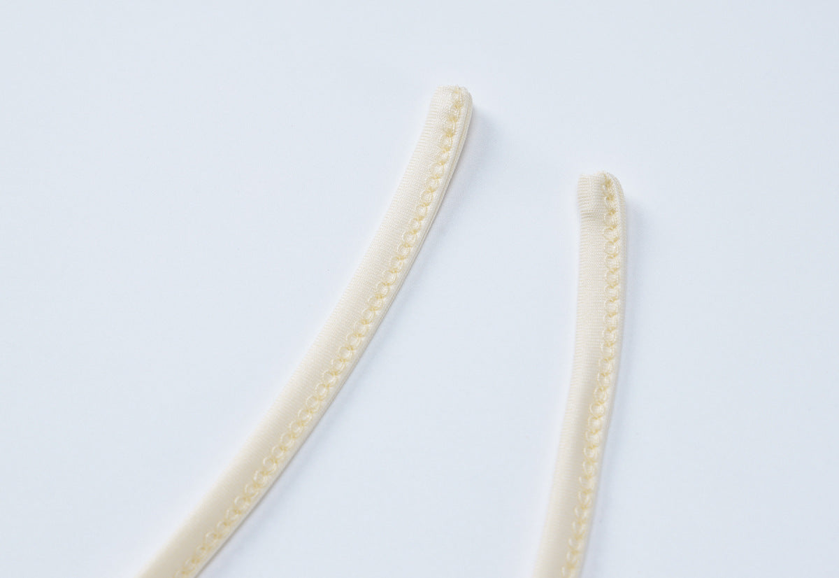 Off-white braided headband for Bow Drawstring Long Sleeve Autumn Lace Backless Set