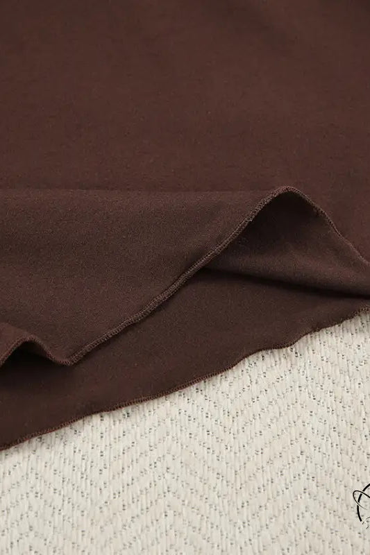 Folded brown textured fabric for comfortable knitted pajamas