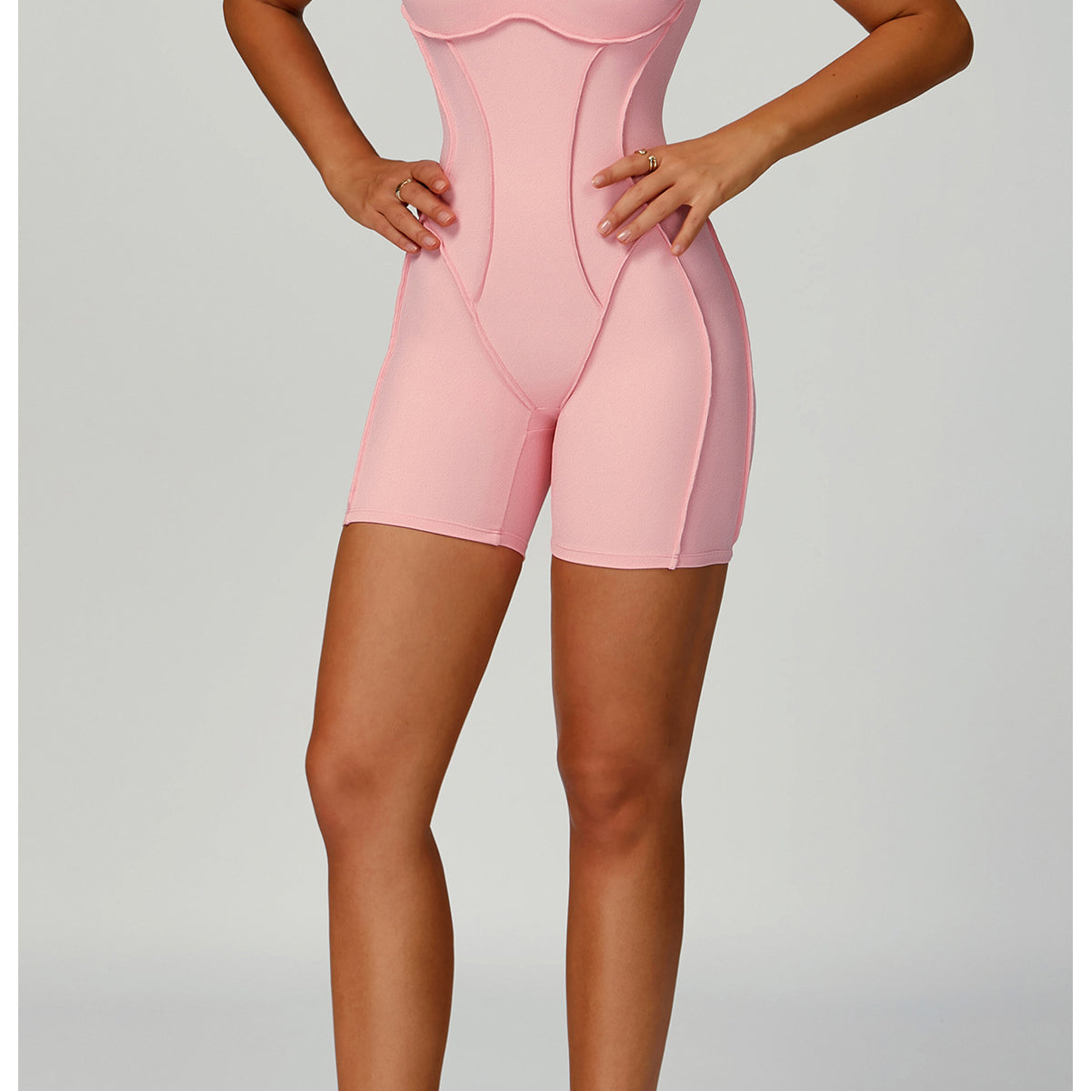 Pink Langry Yoga Jumpsuit Beauty Back in form-fitting fashion ملابس