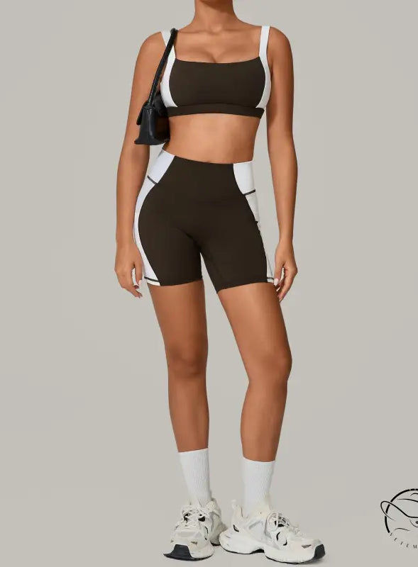 Color Matching Tight Quick Drying Fitness Clothes