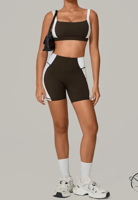 Color Matching Tight Quick Drying Fitness Clothes