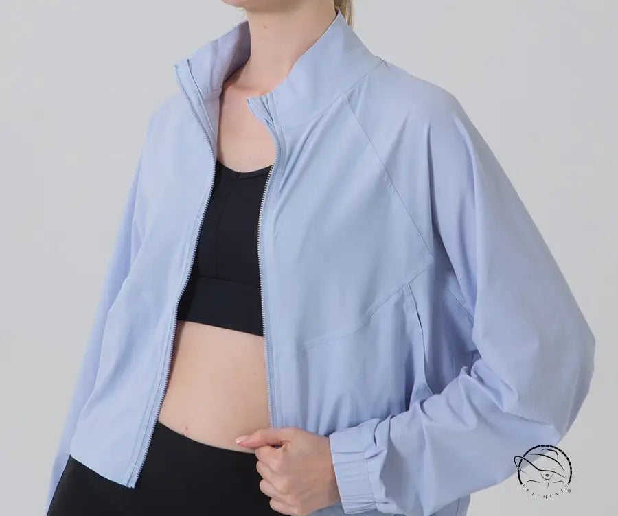 Autumn Winter Zip Up Shirt Women Girllulu Sports Top Stand Collar Loose Breathable Fitness Clothes Coat