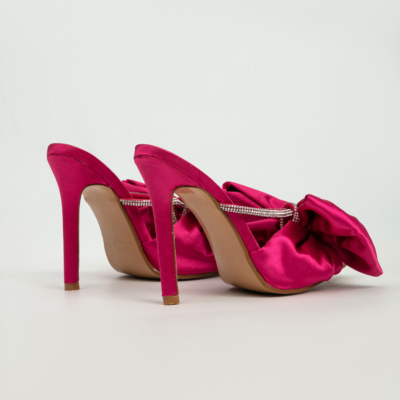 Spring Stiletto Sandals Pointed Toe Bowknot High Heel