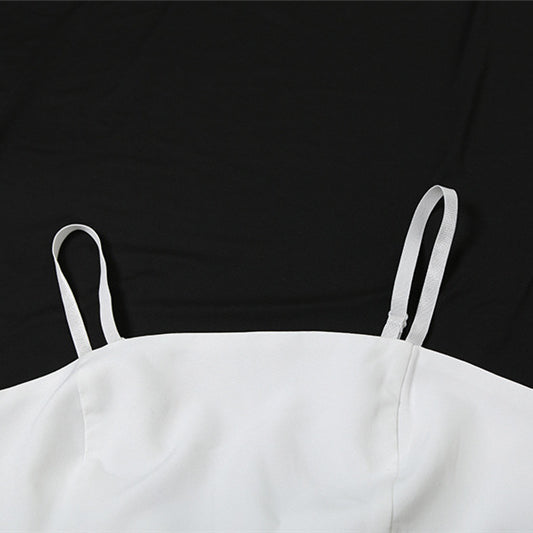 White camisole top designed for Summer Women Wear fashion sets, perfect for casual outings