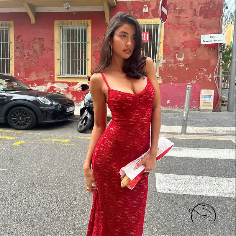 Summer Street High Class Elegant Hanging Slim Strap Dress