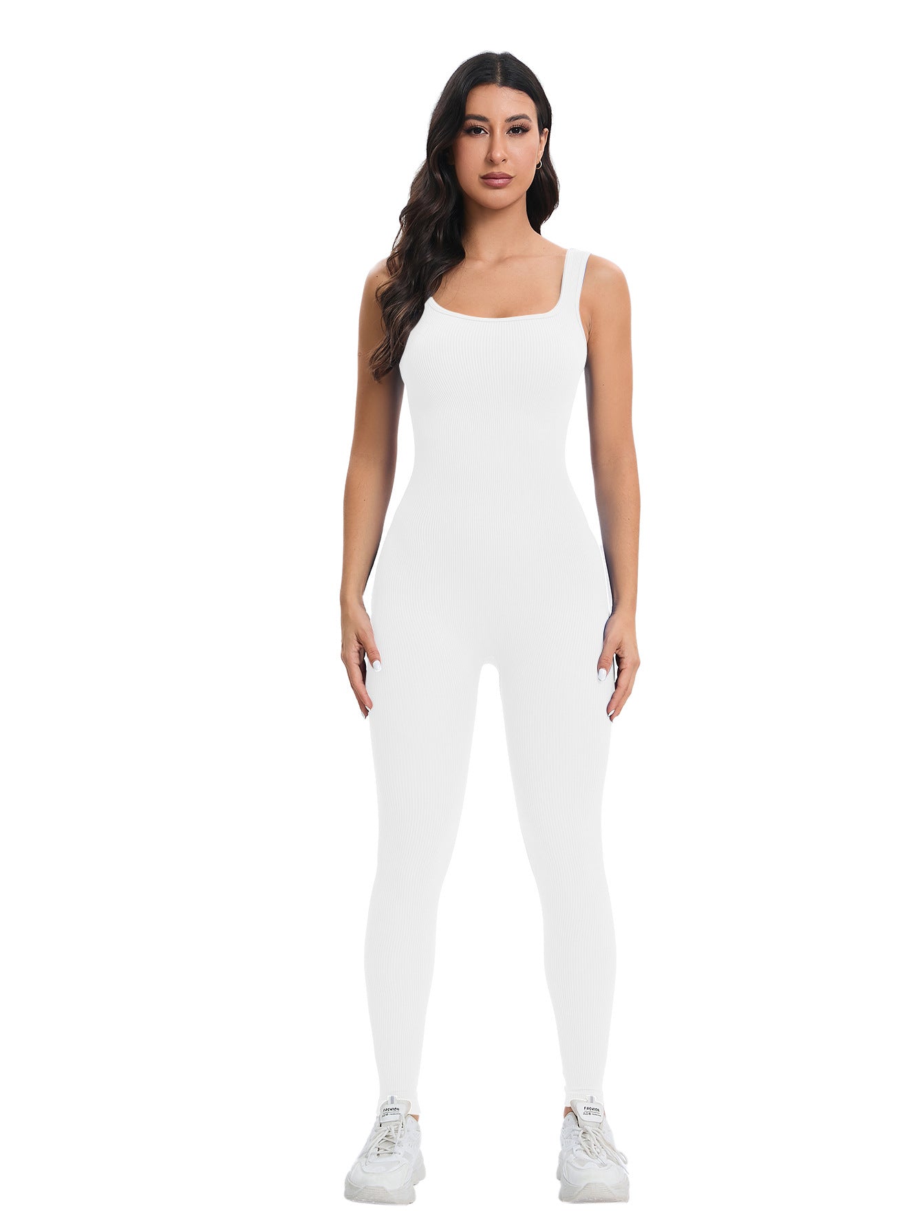 Breathable seamless knitted peach hip slim fit langry fashion jumpsuit