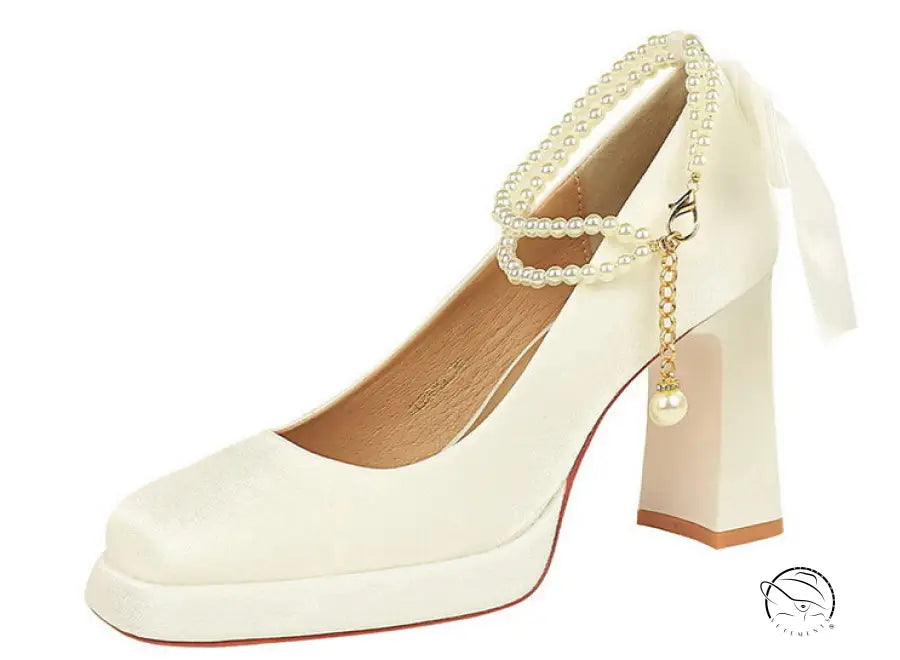 Square Toe Chunky Heel Waterproof High