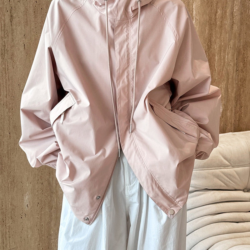 Pink hooded jacket from Super Elegant Hooded Jacket, perfect for langry fashion and ملابس