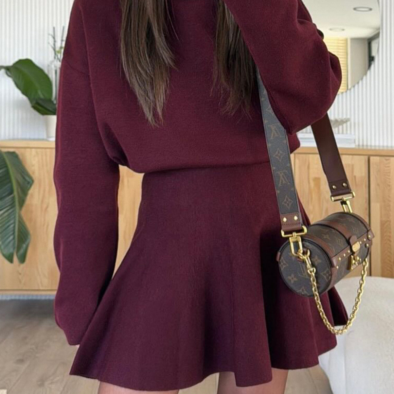 Casual Vacation Sweater Long Sleeve Dress