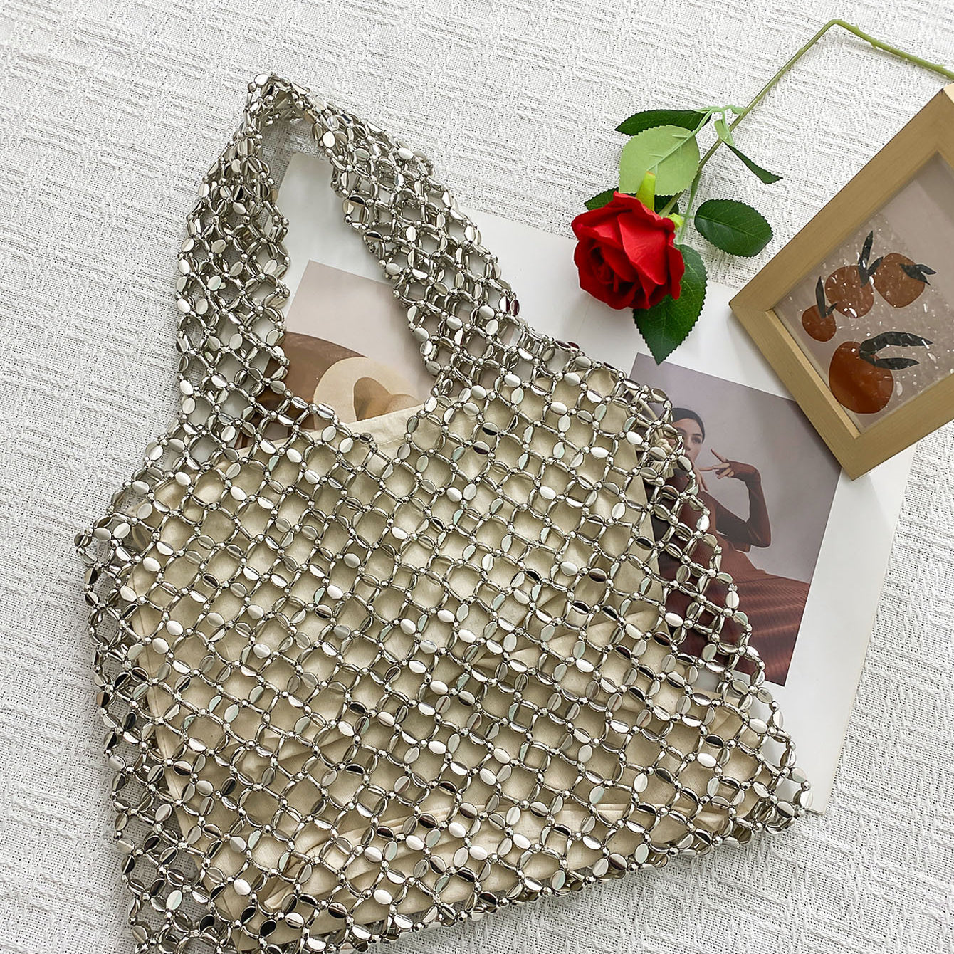 Trend All Match Shiny Handmade Handbag