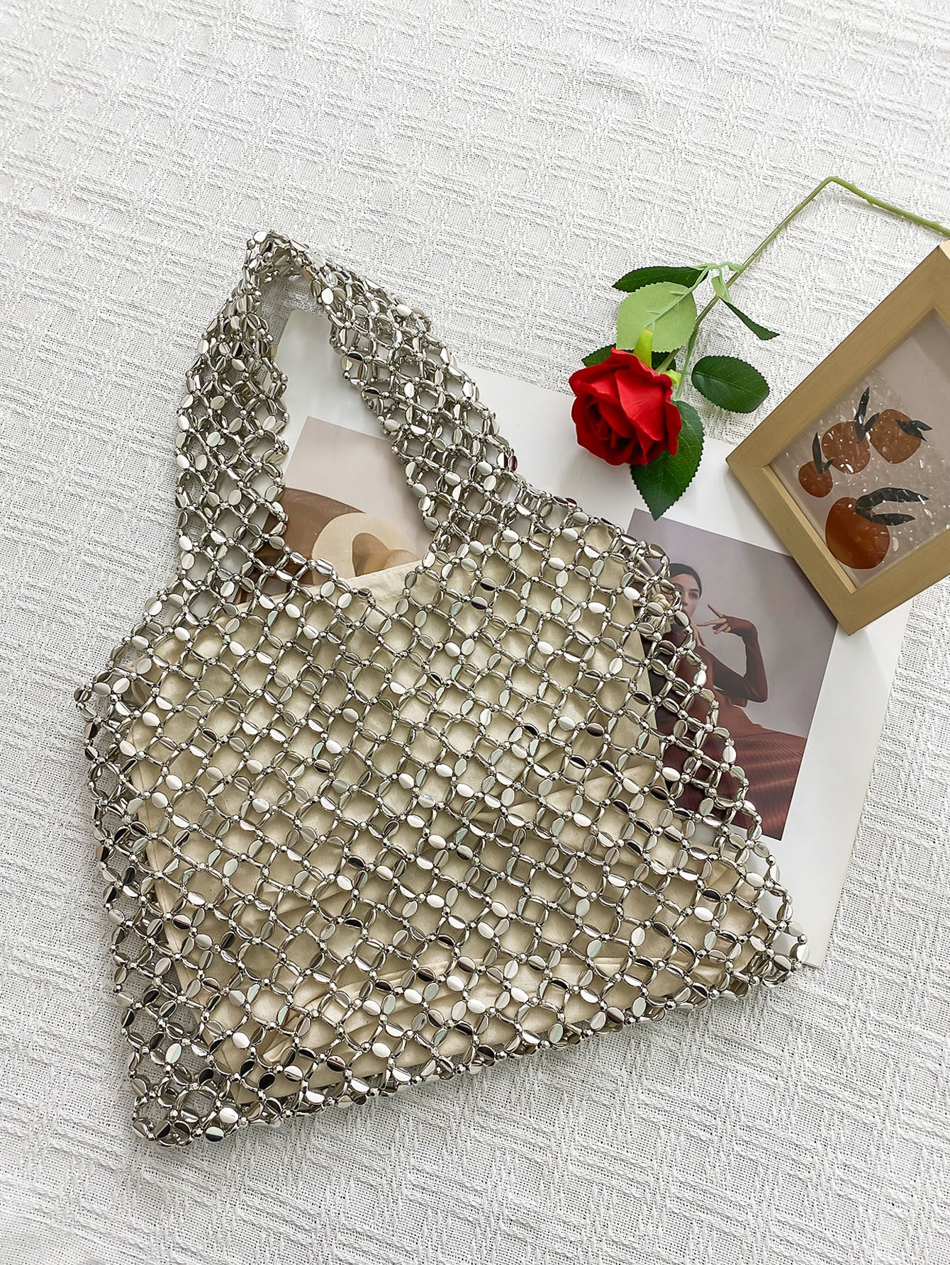 Trend All Match Shiny Handmade Handbag