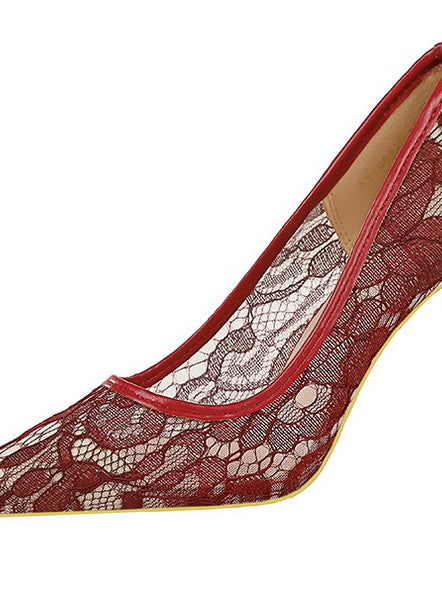 Skinny Night Club Mesh Stiletto High Heel Shoes