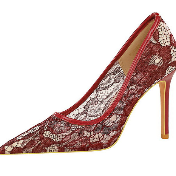Skinny Night Club Mesh Stiletto High Heel Shoes