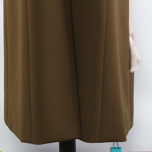 Early Autumn Personality Cutting Long Overcoat