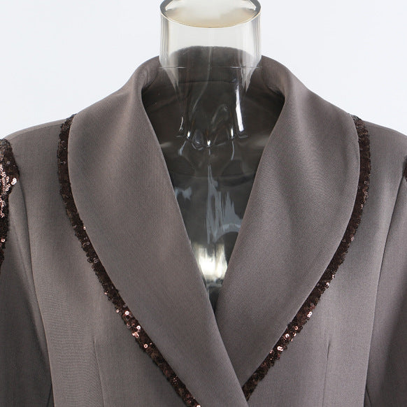 Early Autumn Heavy Stitching Mid Length Trench Coat